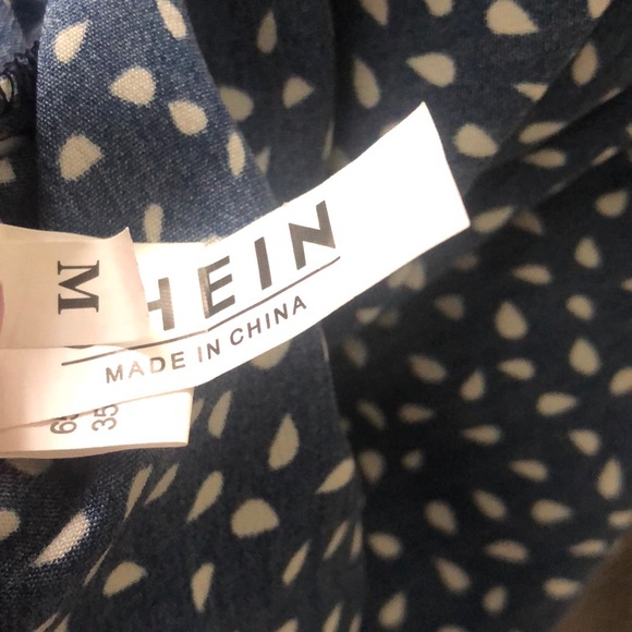 Shein Navy Blue with White Teardrops Skirt in Size Medium - Picture 6 of 8